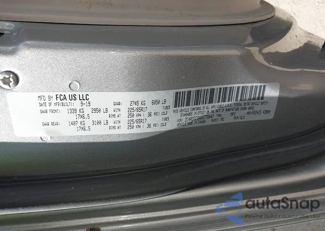 2C4RDGCGXKR776447: 44610694