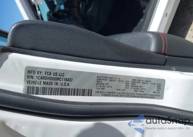 1C4RDHDG6RC118437: 44610767