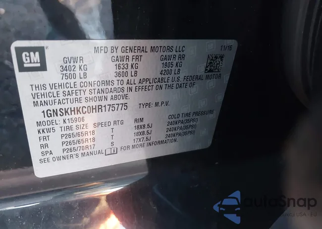 1GNSKHKC0HR175775: 44610824