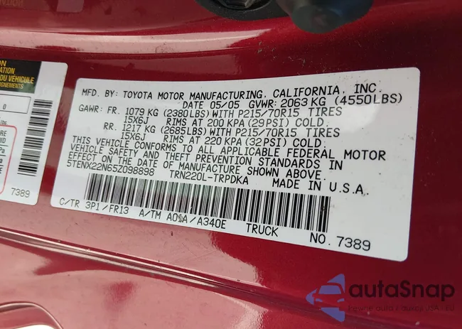 5TENX22N65Z098898: 44610341