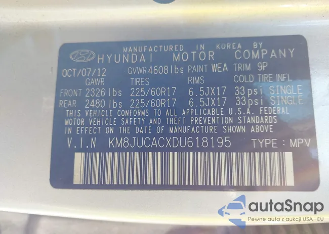 KM8JUCACXDU618195: 44611729