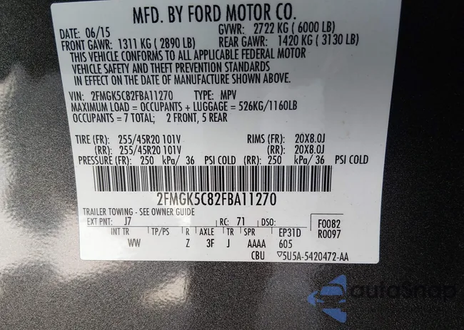 2FMGK5C82FBA11270: 44611962