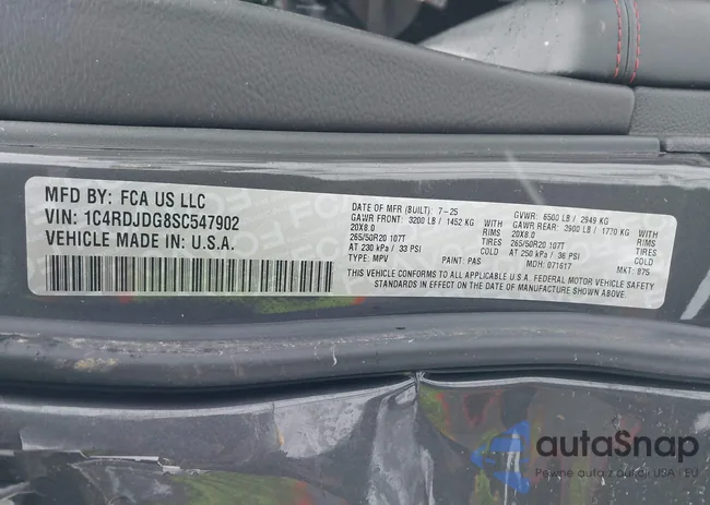 1C4RDJDG8SC547902: 44612559