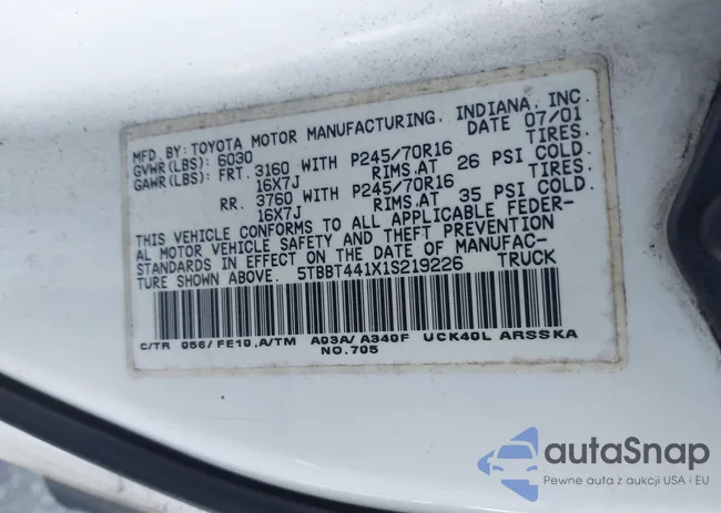 5TBBT441X1S219226: 44612909