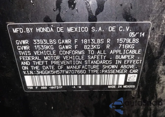 3HGGK5H57FM707660: 44613000