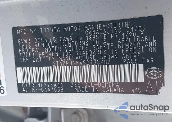 2T1BR32E45C433987: 44613041