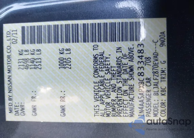 1N4AA5APXBC833483: 44612330