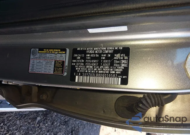 5XYZU3LB8DG059582: 44613465