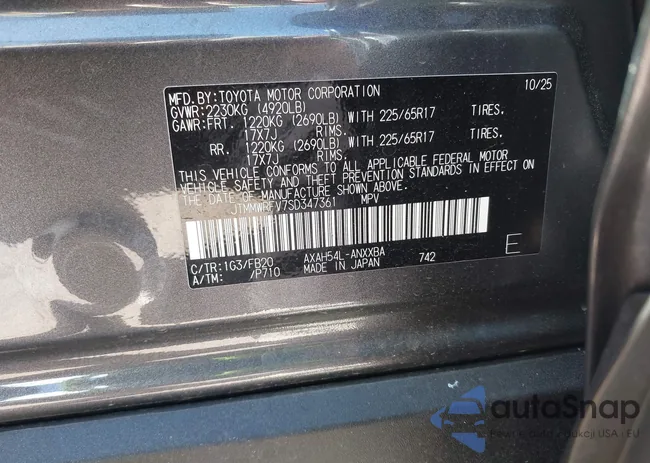 JTMMWRFV7SD347361: 44613684