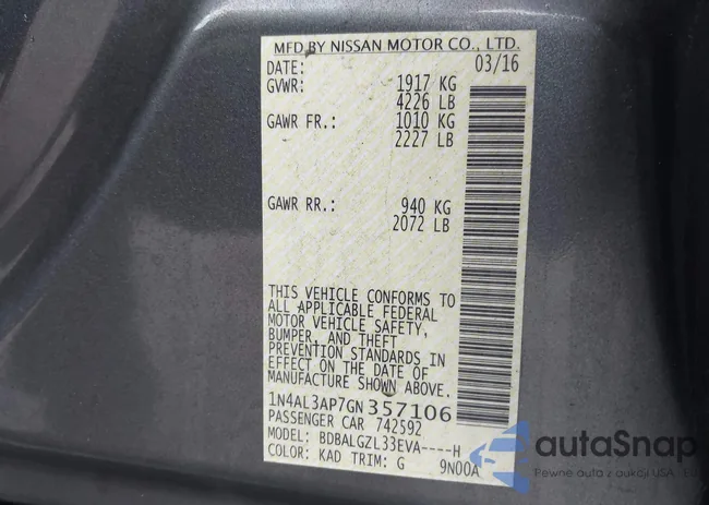 1N4AL3AP7GN357106: 44613686