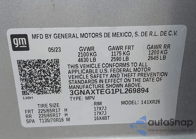 3GNAXTEG1PL269894: 44613893