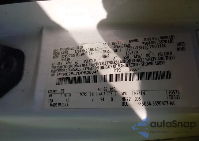 1FTNE2EL7BDB36045: 44613922