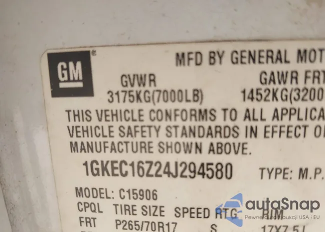 1GKEC16Z24J294580: 44613285