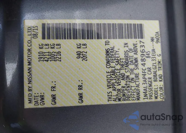 1N4AL3AP4FC489637: 44614605