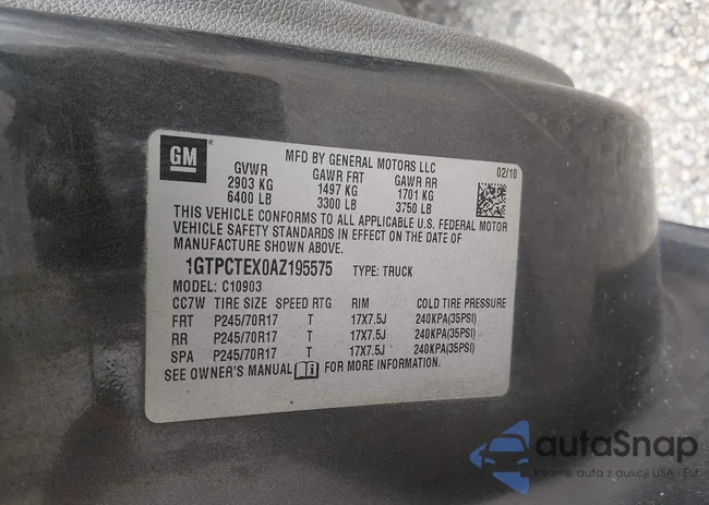 1GTPCTEX0AZ195575: 44614921