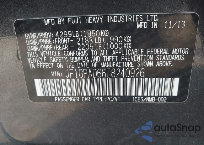 JF1GPAD66E8240926: 44614228