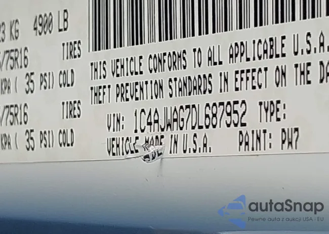 1C4AJWAG7DL687952: 44614316