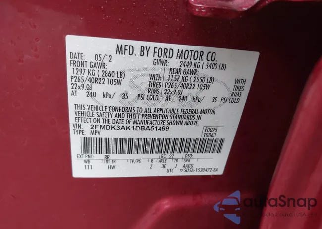 2FMDK3AK1DBA51469: 44614326