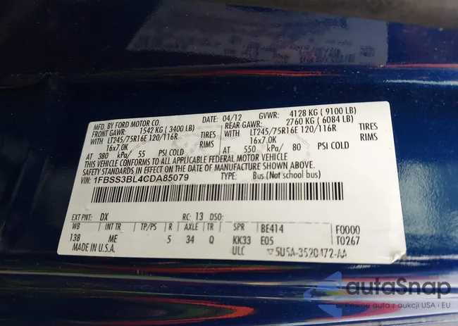 1FBSS3BL4CDA85079: 44614341