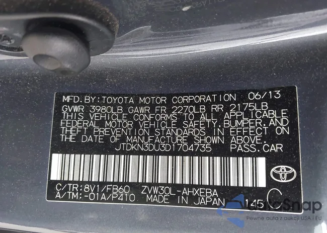 JTDKN3DU3D1704735: 44615476