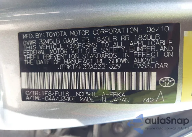 JTDKT4K32A5321329: 44615683