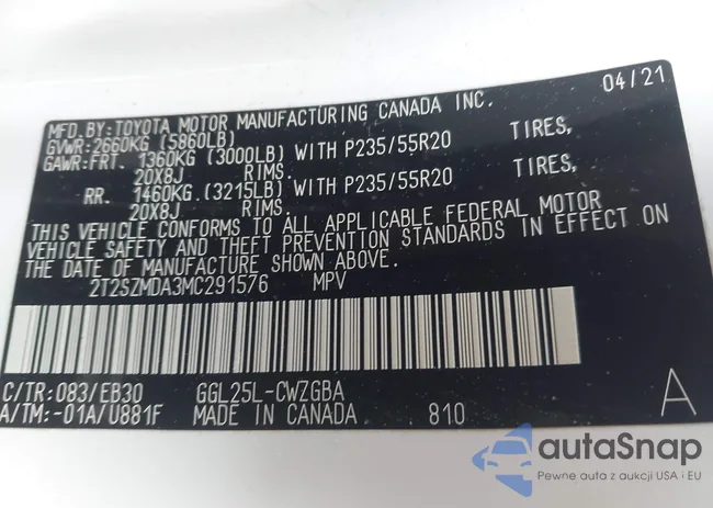 2T2SZMDA3MC291576: 44615024