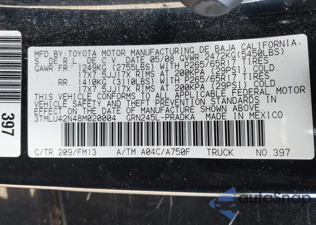 3TMLU42N48M020004: 44615041