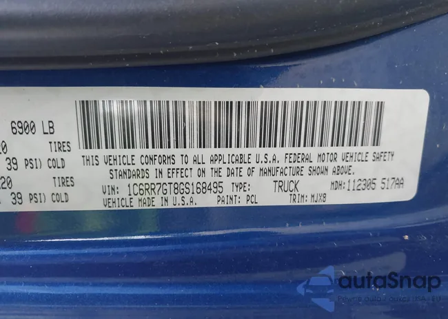 1C6RR7GT8GS168495: 44615306