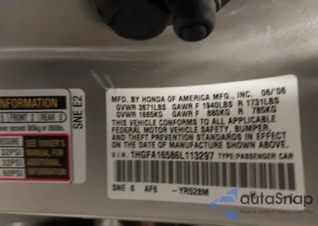 1HGFA16586L113297: 44616468