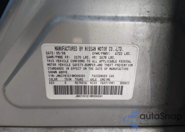 JNKCV61E19M306091: 44616534