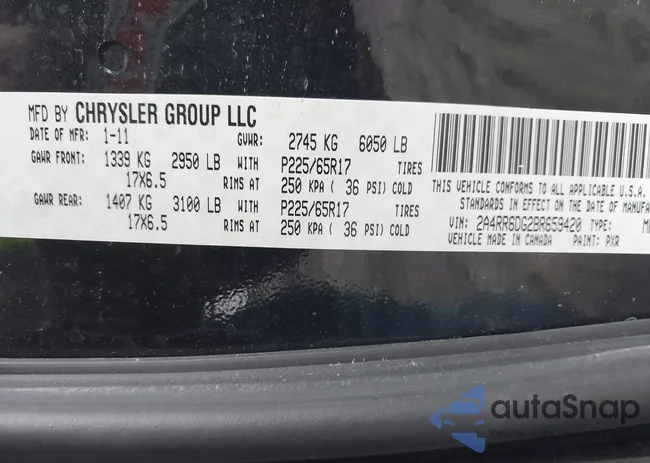 2A4RR6DG2BR659420: 44616610