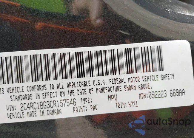 2C4RC1BG3CR157546: 44616705