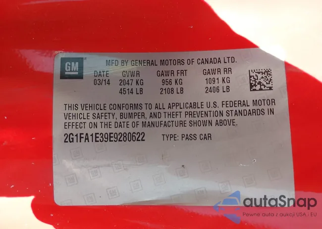 2G1FA1E39E9280622: 44616830