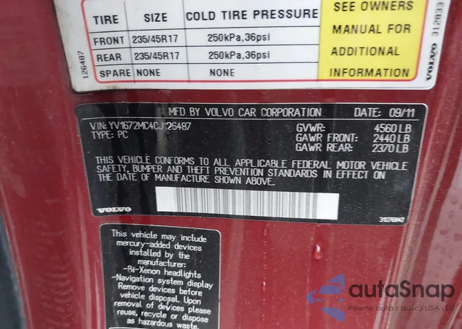 YV1672MC4CJ126487: 44617477