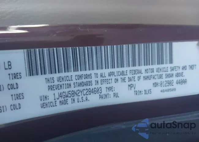 1J4GW58N2YC284603: 44617605