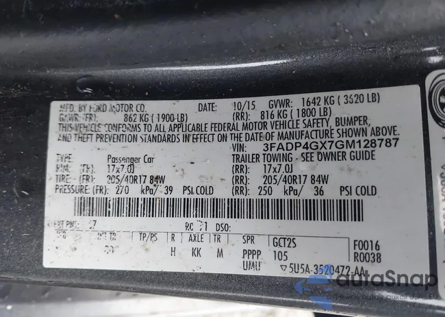 3FADP4GX7GM128787: 44617797