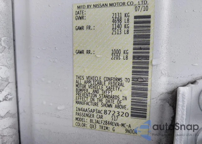 1N4AA5AP3AC872320: 44617971