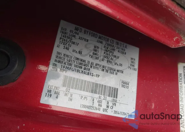 1FMFU18LX4LB13487: 44617333