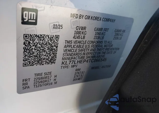 KL77LHEP4TC066545: 44619580