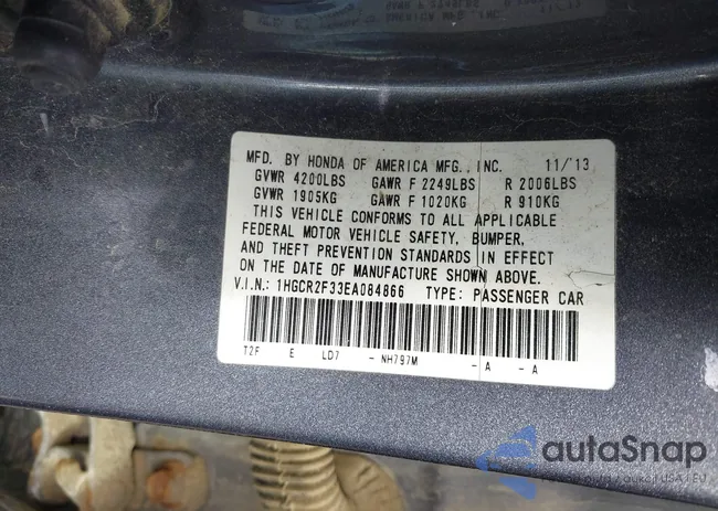 1HGCR2F33EA084866: 44619637