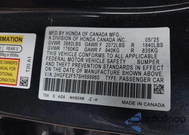 2HGFE2F57SH599960: 44619078