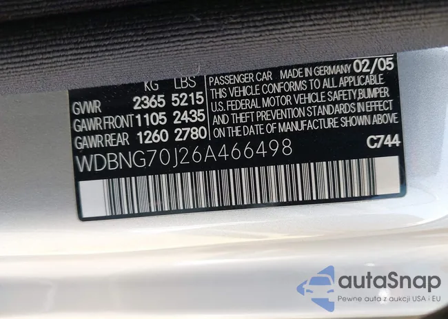 WDBNG70J26A466498: 44619087