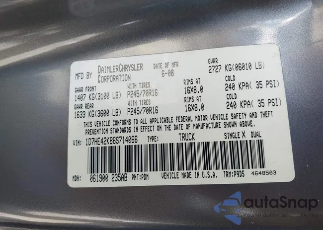 1D7HE42K86S714066: 44619154