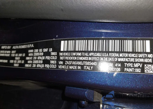 ZASFAKAN0J7B85440: 44619207