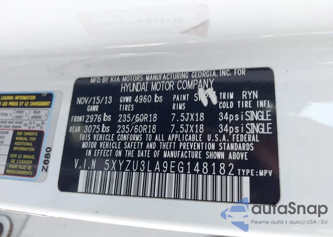 5XYZU3LA9EG148182: 44619307