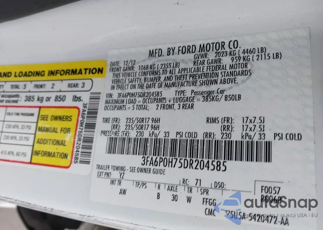 3FA6P0H75DR204585: 44620489