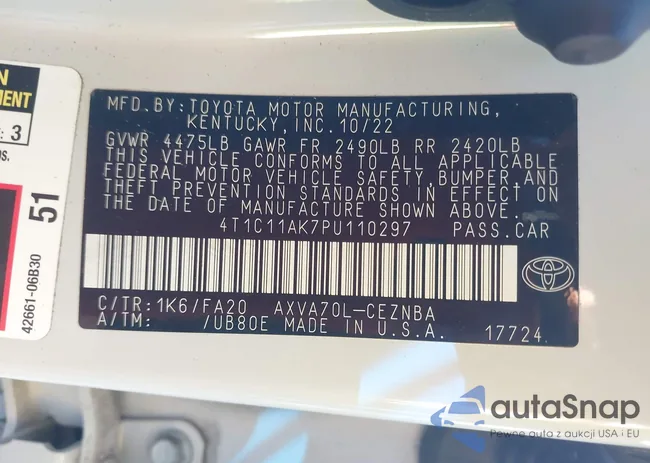 4T1C11AK7PU110297: 44620370