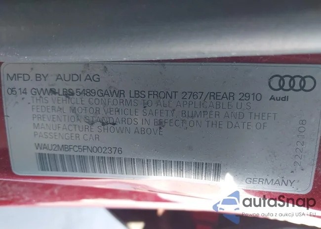 WAU2MBFC5FN002376: 44620407