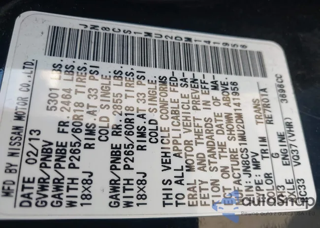 JN8CS1MU2DM141956: 44621623