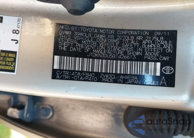 JTDKN3DU5B1426613: 44621767